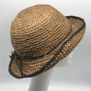 Scala Brown and Black Woven Hat